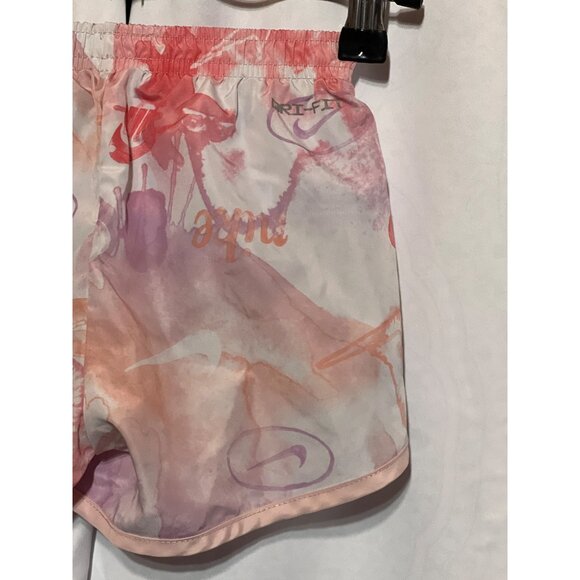 Nike Dri-Fit Girls Printed Athletic Shorts Size S 4-5 Years Watercolor Design Li - Picture 6 of 9